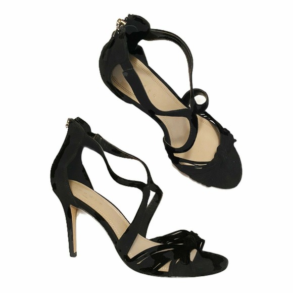 SANDRO PARIS Elisa Black Suede Heels Knotted Strappy Sandals 39 US 8 - 8.5 NIB - Picture 7 of 11